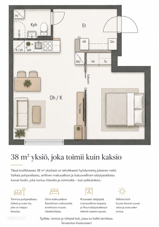 Albertinkatu 3 B 25 B – photo 2