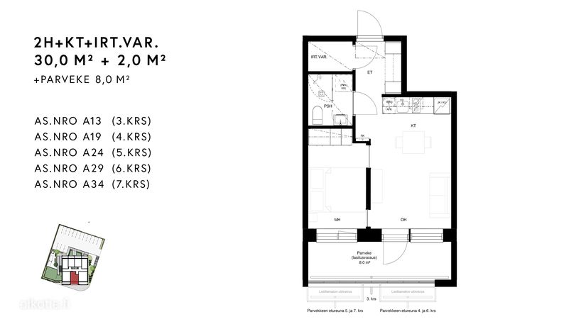 Piikkirinne 3 A 29 – photo 2